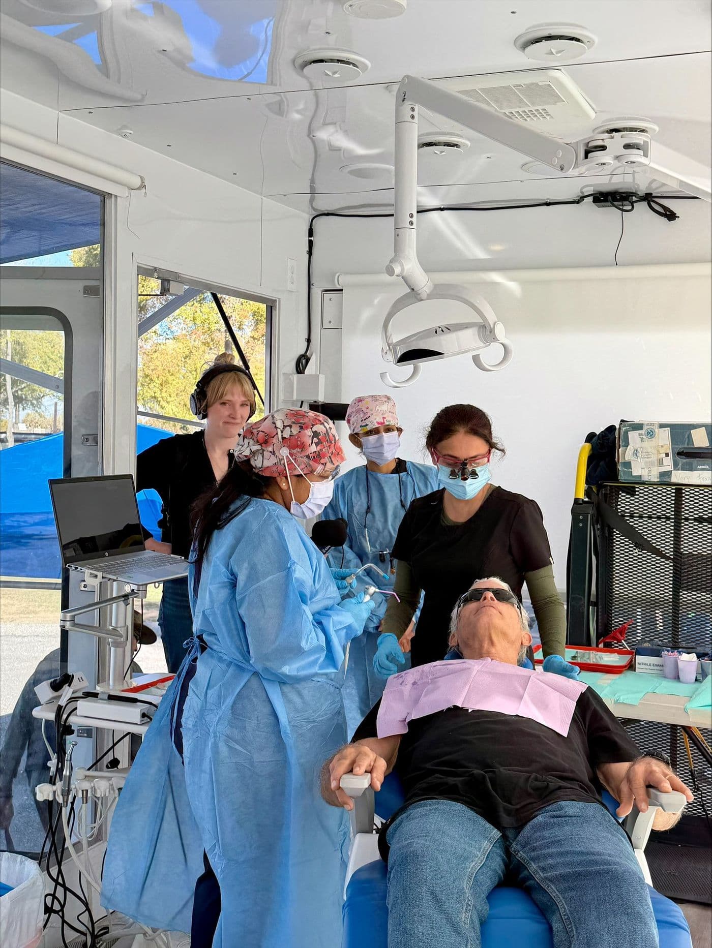 Mobile dental clinic serving veterans