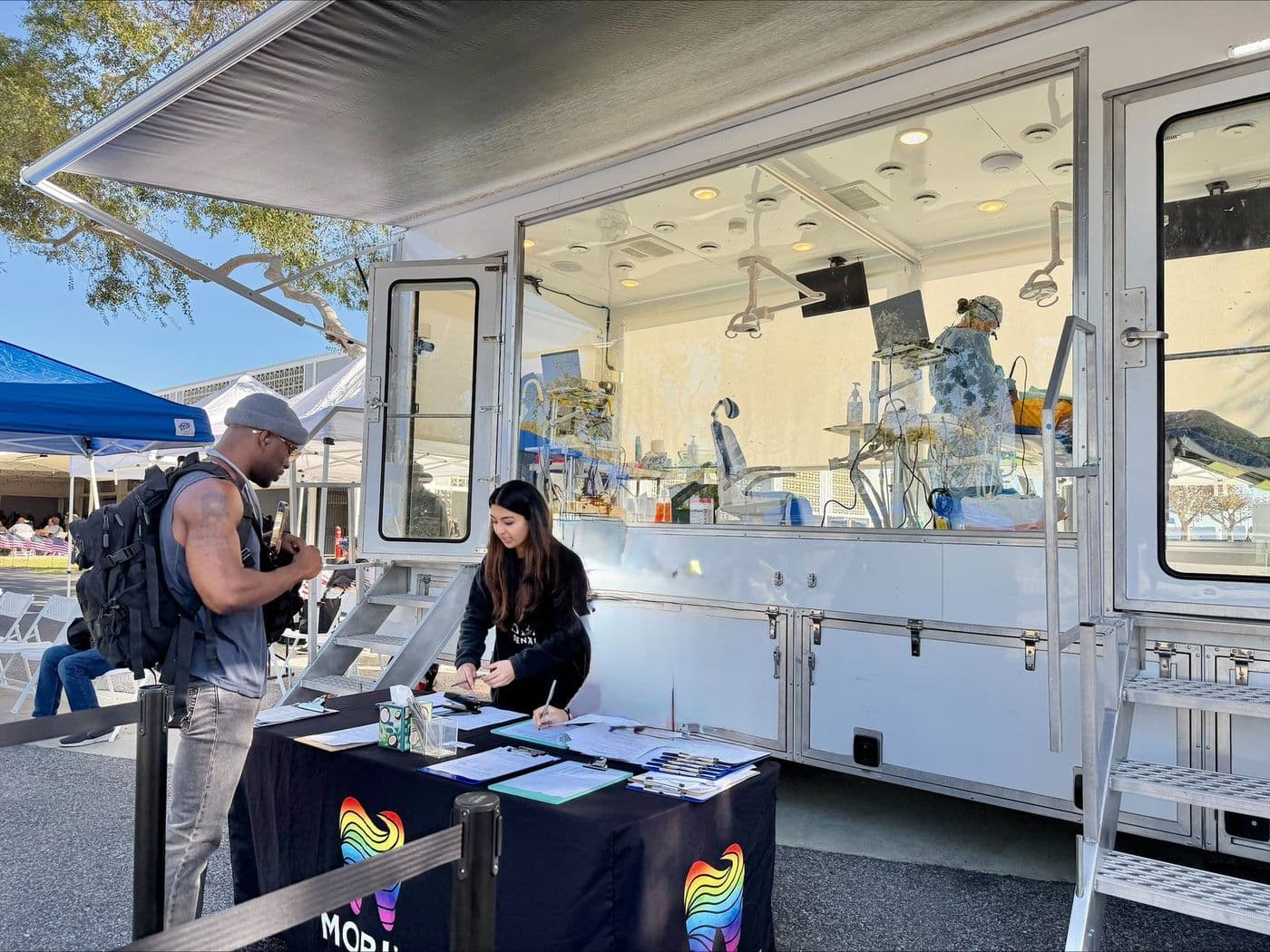 Mobile dental clinic serving veterans
