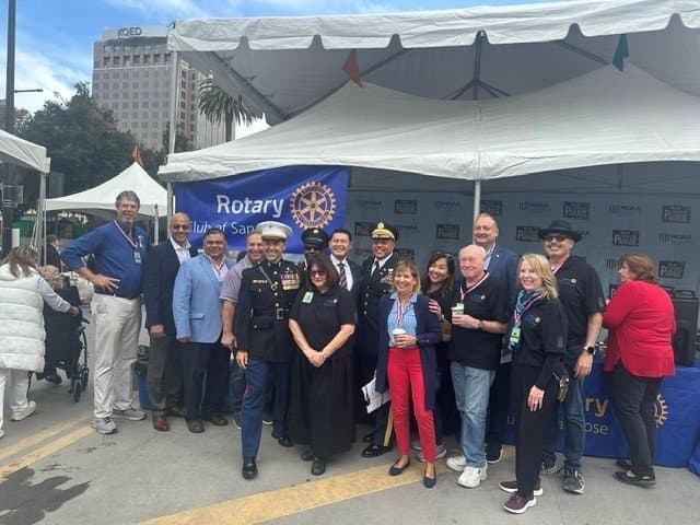 Rotary Club and MOAA members at the Veterans Day Parade