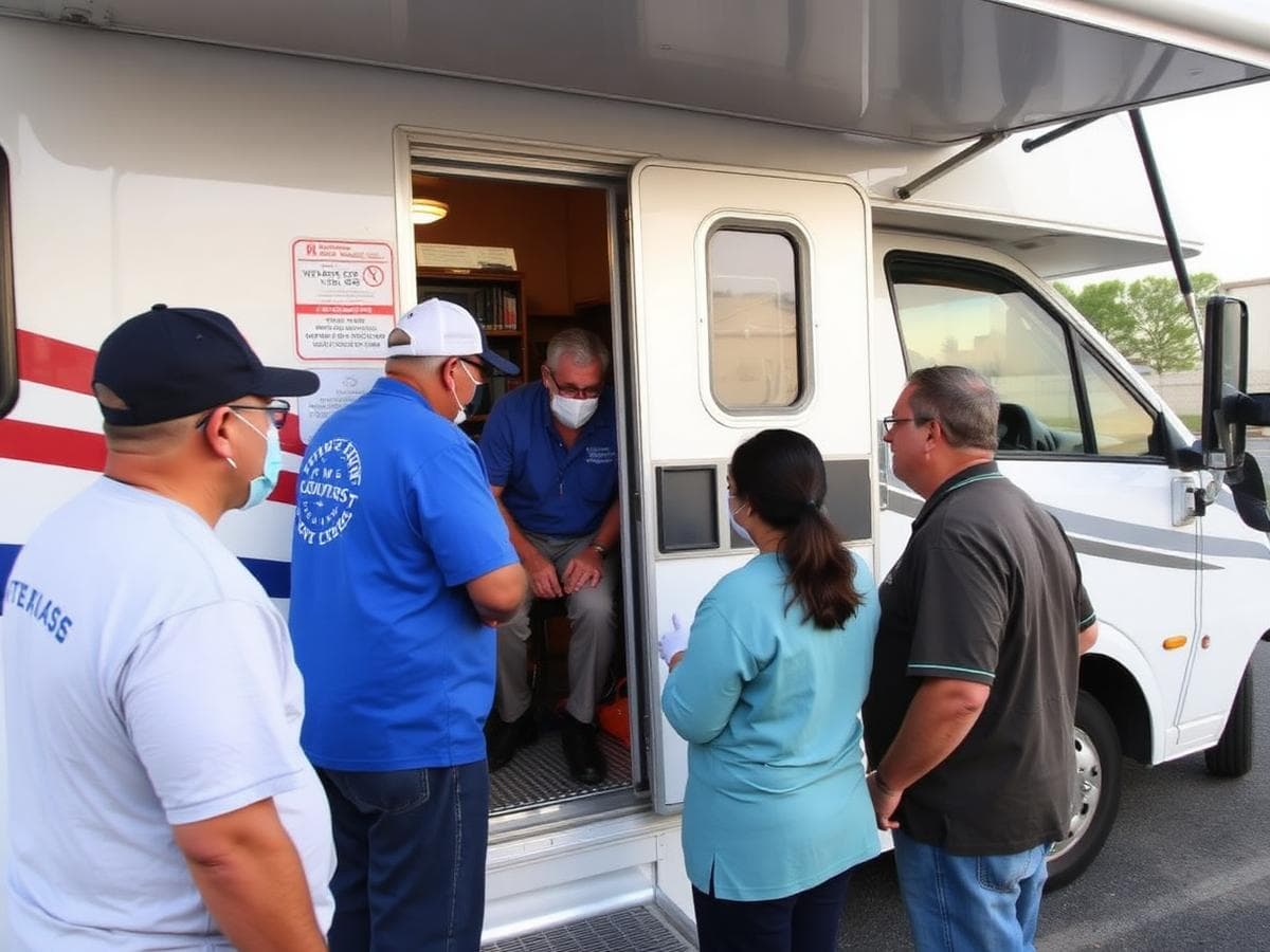 Mobile dental clinic serving veterans